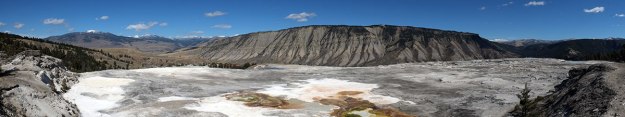 Mammoth Hot Springs from above.