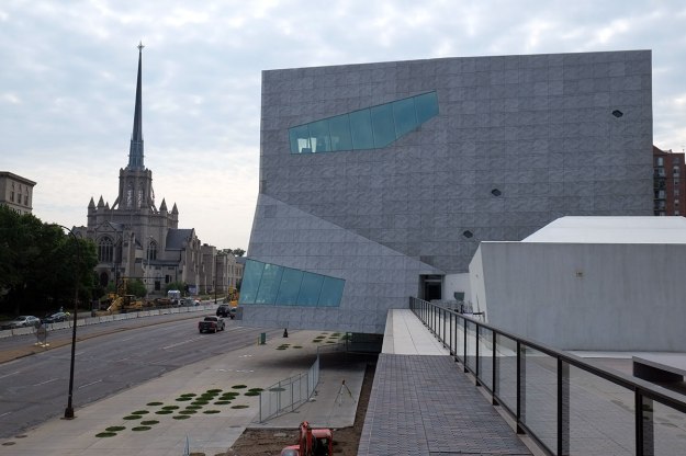 the Herzog & De Meuron face is about to devour that strange church. 