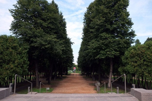 the sculpture garden at the Walker had most of the sculpture removed, but the spaces were just fine without it