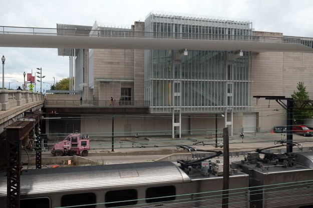The train is a nice touch, but the pink street cleaner is sublime.