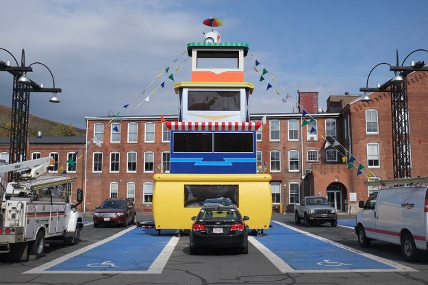 a take on plastic trailers that is a little different from ours, done by some folks from Seattle. We thought of moving our trailer next to it for a trailer-selfie.