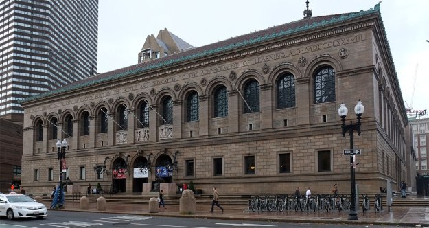 the Boston Public Library, McKim Mead and White