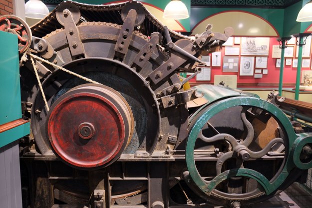 a carding machine in Lowell