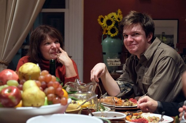 I managed to get a picture of Peter smiling.